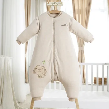 

Autumn Warm Split Leg Baby Sleeping Bag Thickened Winter Sleepsack Toddler Windproof Cotton Swaddling Bag For Children Kids