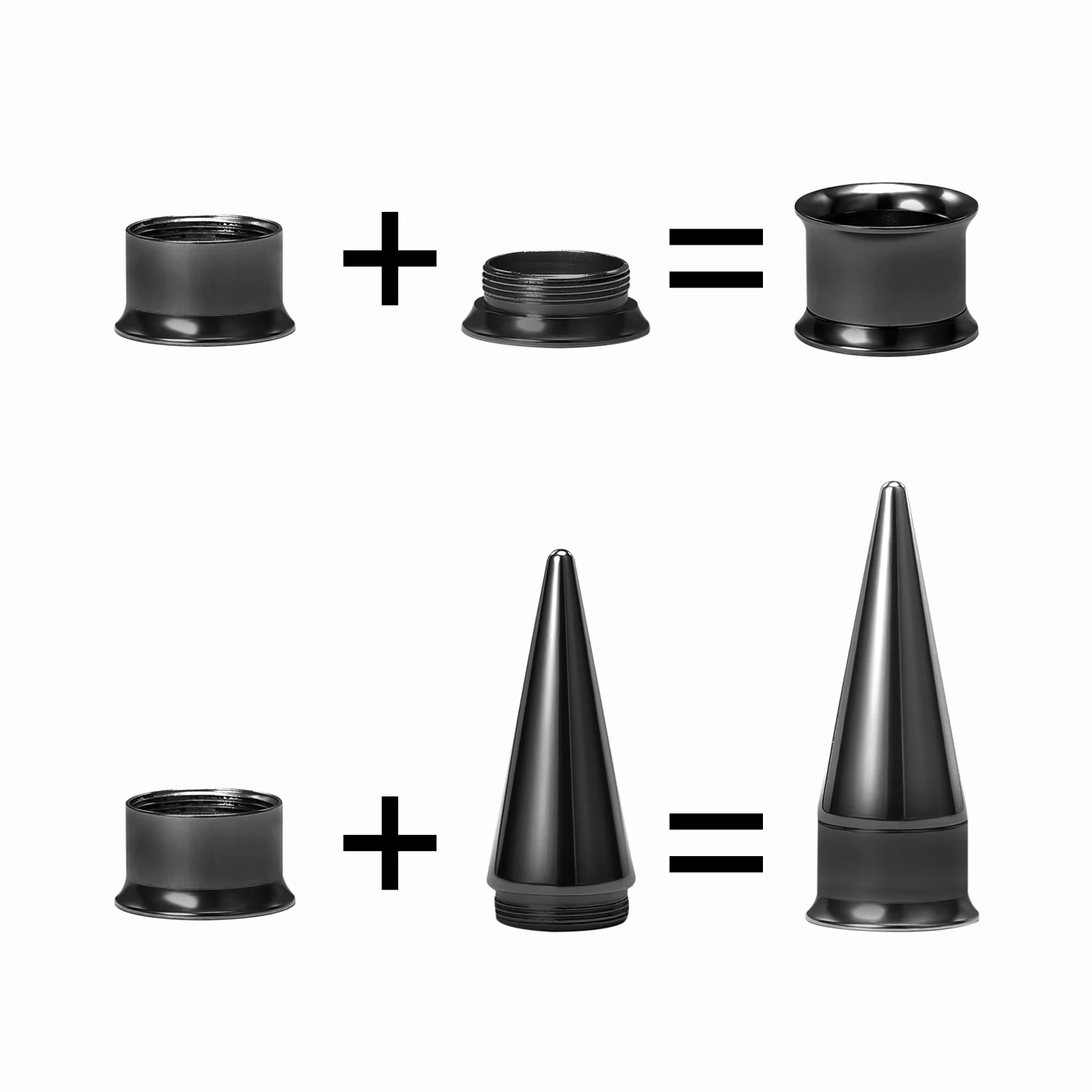 ACRYLIC SCREW BACK Flesh Tunnel Ear Plug With Acrylic - Foto 8