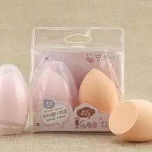 Косой хлопок маленькое яйцо макияж слойка сухой и влажной двойного назначения коробка для хранения Портативный Макияж