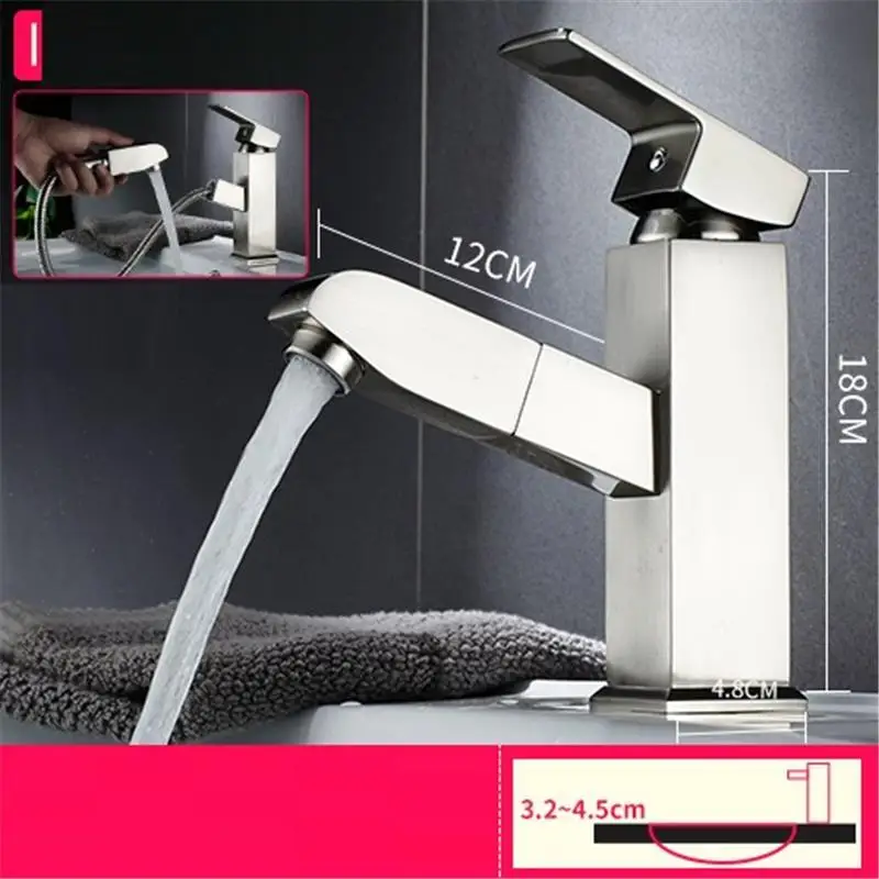 Куба раковина кран прета де водопад Parede Robinet Lavabo настенная раковина Rubinetto Bagno Черный кран Torneira Banheiro кран для ванной комнаты - Цвет: Version P