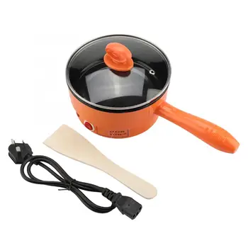 

600W Deepen Mini Electric Frying Pan Multi-function Electric Cooking Pot Orange Kitchen Cooker Kitchen Cooking tool