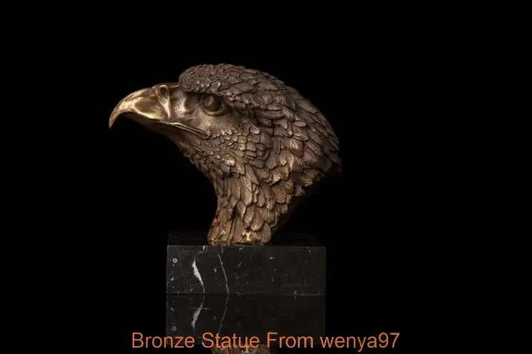 Art Deco Sculpture Animal Eagle Hawk Head Bronze Statue | Дом и сад