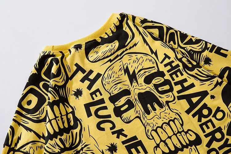 Skull Graffiti Print Tshirts 8