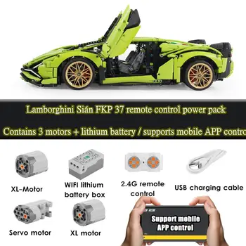 

APP RC LED Light set for Lambor Sian FKP 37 Technology Compatible with 42115 Remote control motor lepinblocks Bricks Toys Gifts