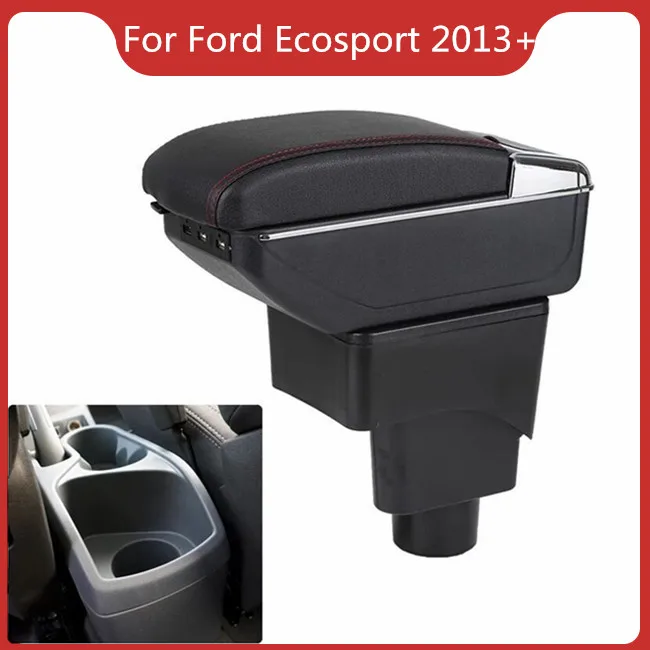 

CAR ARMREST FOR FORD ECOSPORT 2013-2019 Car Accessories Parts Console Box Center Arm Rest With Cup Holder Ashtray Storage Box