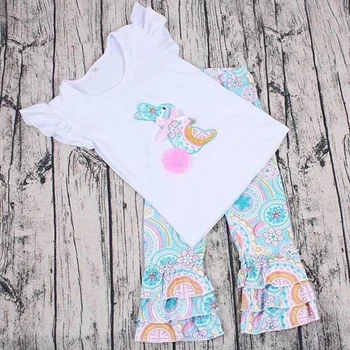 

Toddler Kids Baby Girl Clothes Set Top Dress+Big Bell Pants Children Set Rabbit Pattern Clothes Girls Clothes