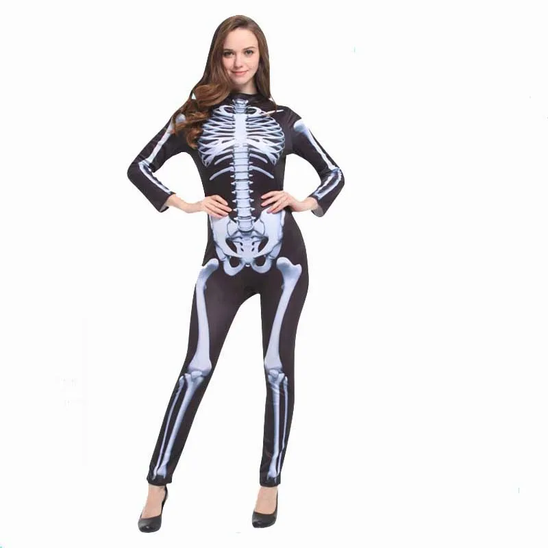 Halloween Carnival Party Costume Family Scary Demon Devil Skull Skeleton ghost Costumes leotard for Men Women Kids Boy Girl