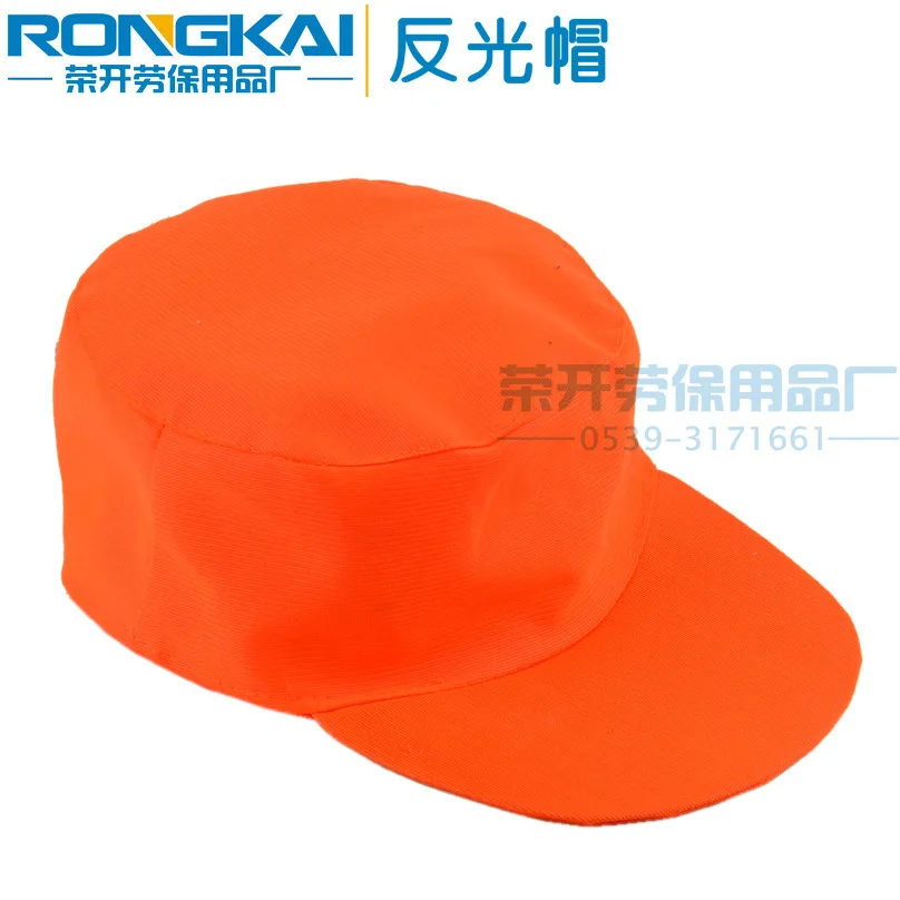 

Sanitation Cap Orange Reflective Sanitation Safe Construction Cleaning fan guang mao Cleaning Cap Work Hat Labor Insurance Hat