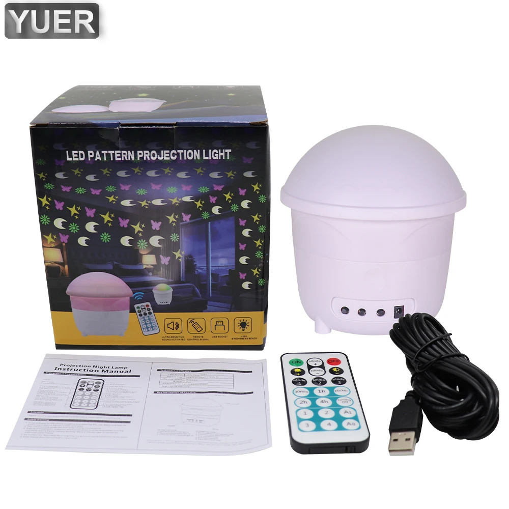 

Christmas Gift 12W LED Pattern Night Light Projector Star Moon Sky Rotating Sleep Romantic LED USB Projection Lamp For Bedroom