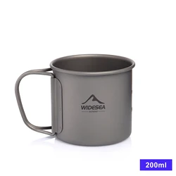 Widesea Titanium Camping Mug and Outdoor Tableware Set (Titanium Cup 200ML)