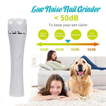 

USB Rechargeable Pet Nail Grinder Dog Nail Clipper Painless Electric Cat Paws Nail Cutter Dog Grooming Trimmer Pet Products