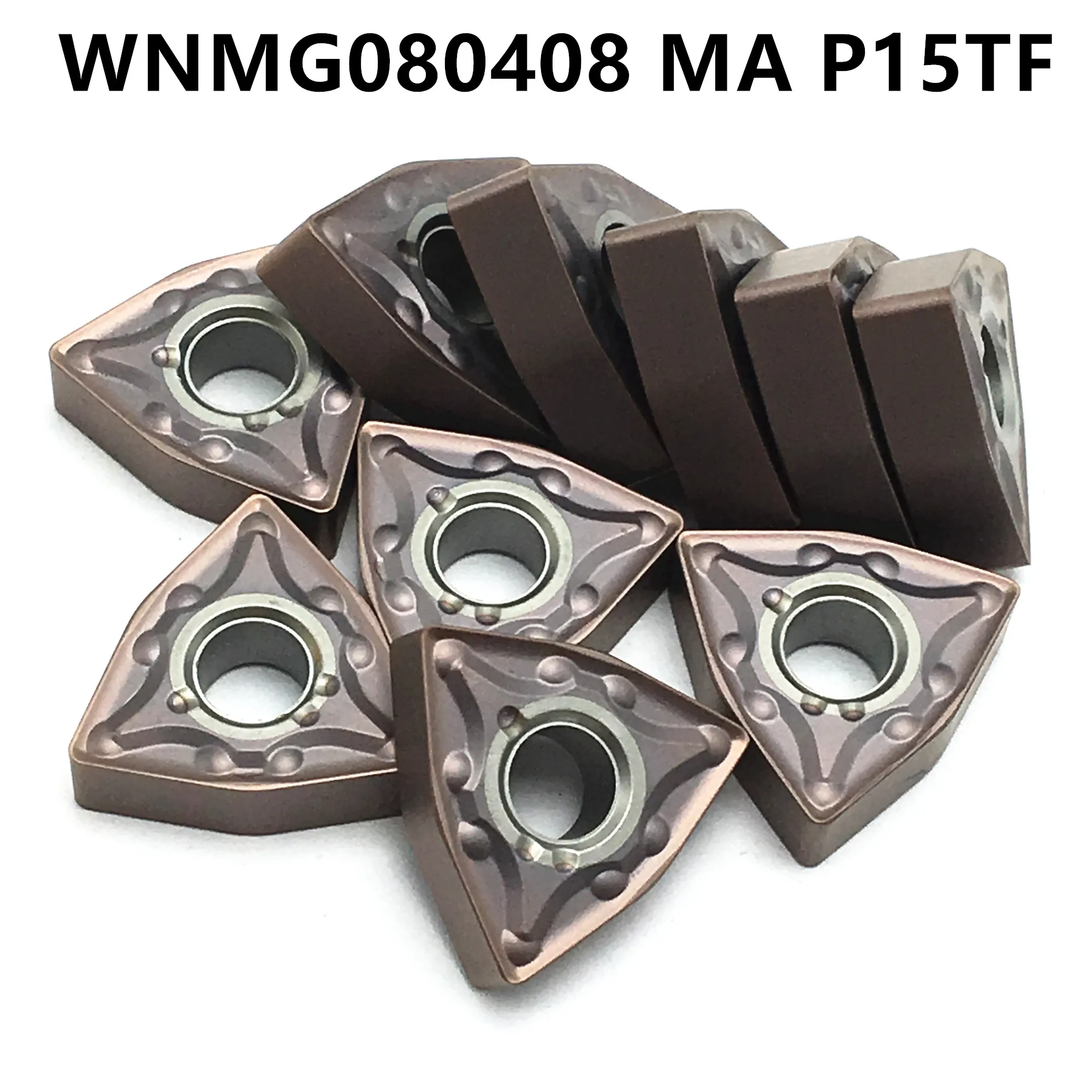 

20PCS Carbide Insert WNMG080408 MA VP15TF External Knife WNMG 080408 Lathe Tool CNC Tool Milling Cutter