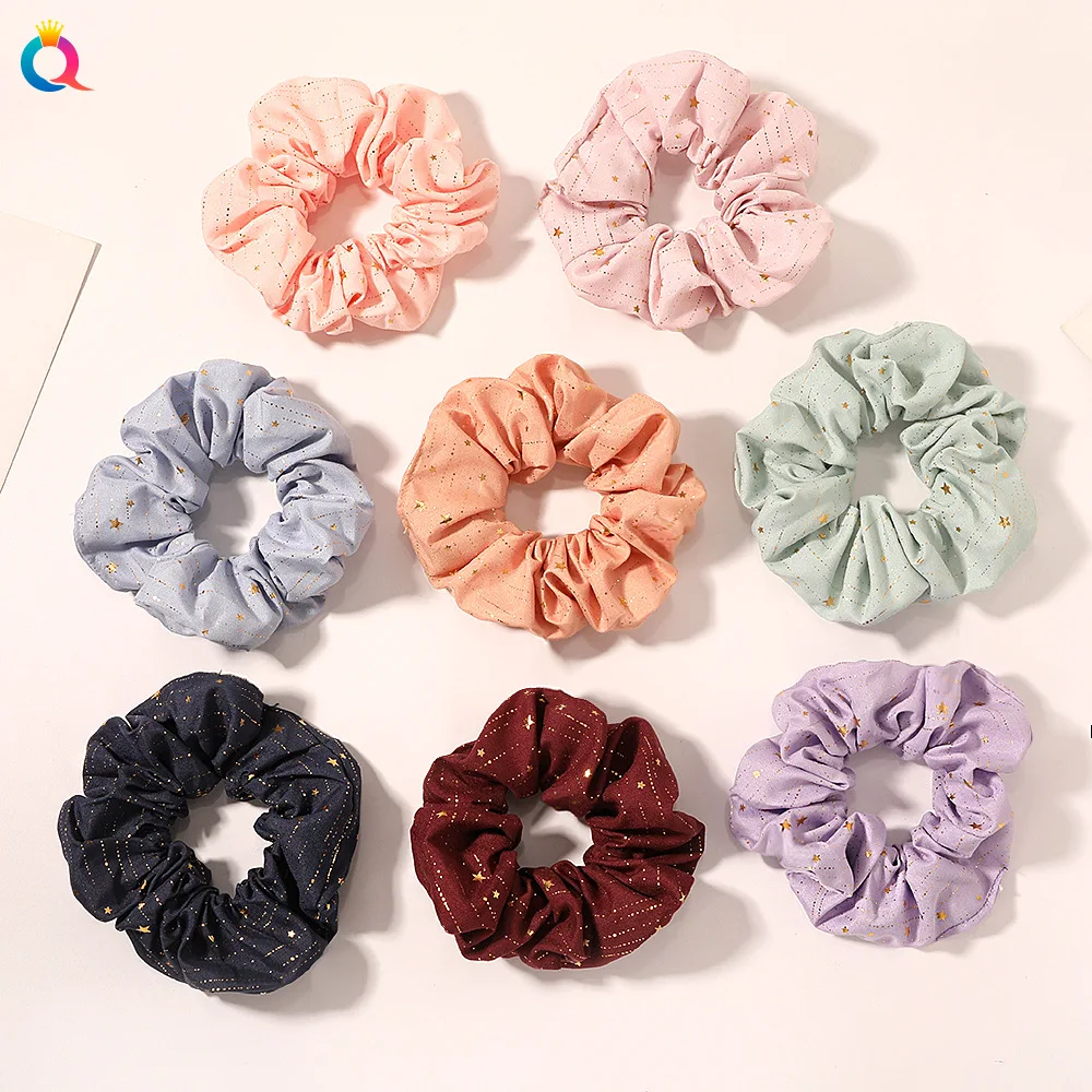 Scrunchies Print Fashion Scrunchie Set Elastic Hair Bands Solid Color Fashion Headwear Women Hair Accessories Gifts Headwear head scarves for women