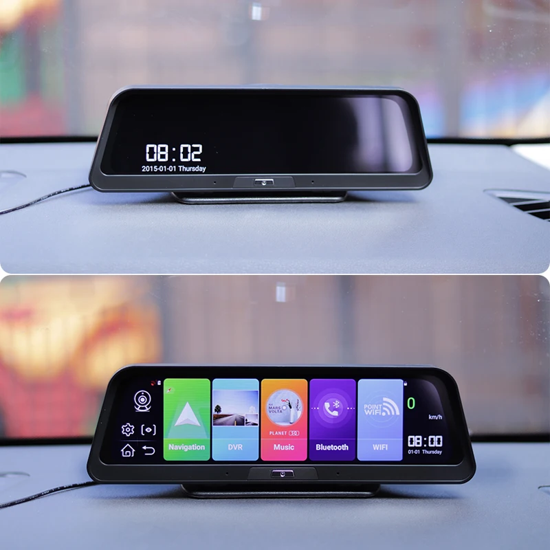 Видеорегистратор автомобильный 4G 4 канала ADAS Android 10 дюймов GPS Wi Fi FHD