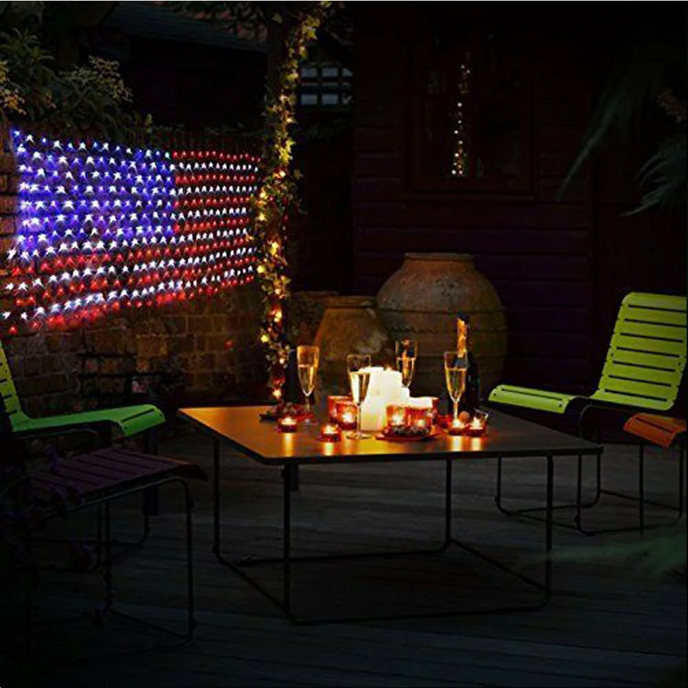 Luzes American Flag Light para Festival Decoração