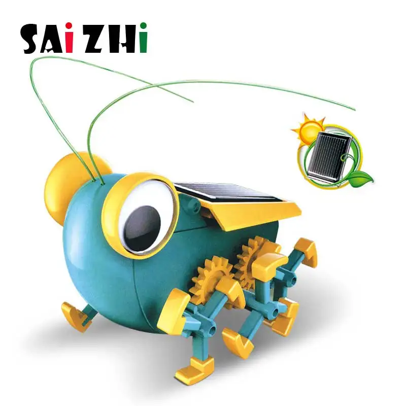 

Saizhi Solar Power Transformation Robot Kit DIY Toy Solar Battery Powered Transform Educational Learning Toys Bigeye worm SZ3392