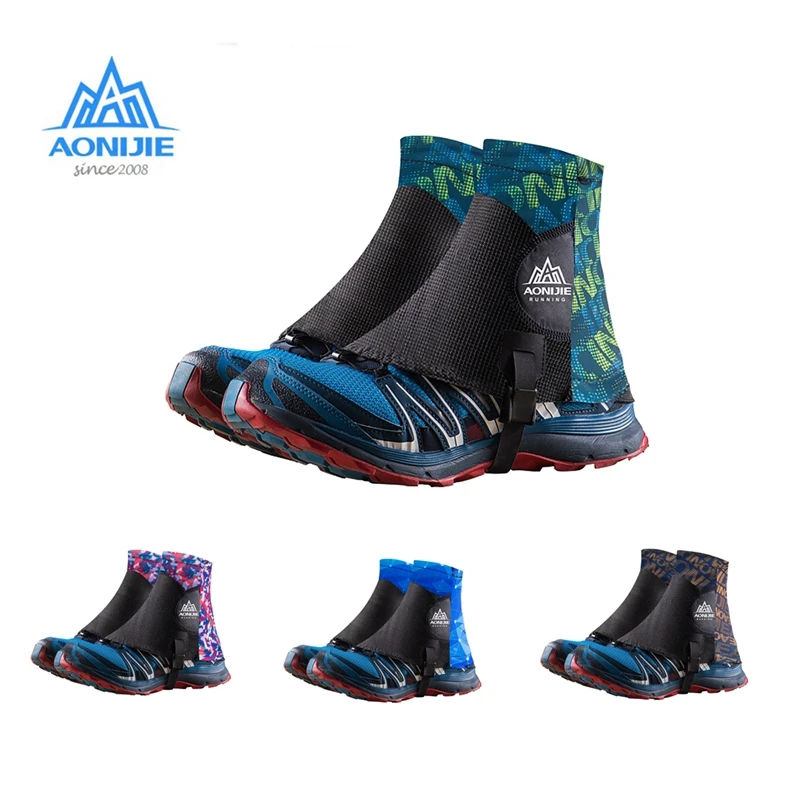 Red L Size E940 E941 Low Trail Running Gaiters Protective Wrap Shoe Covers Pair for Men Women Outdoor Prevent Sand Stone