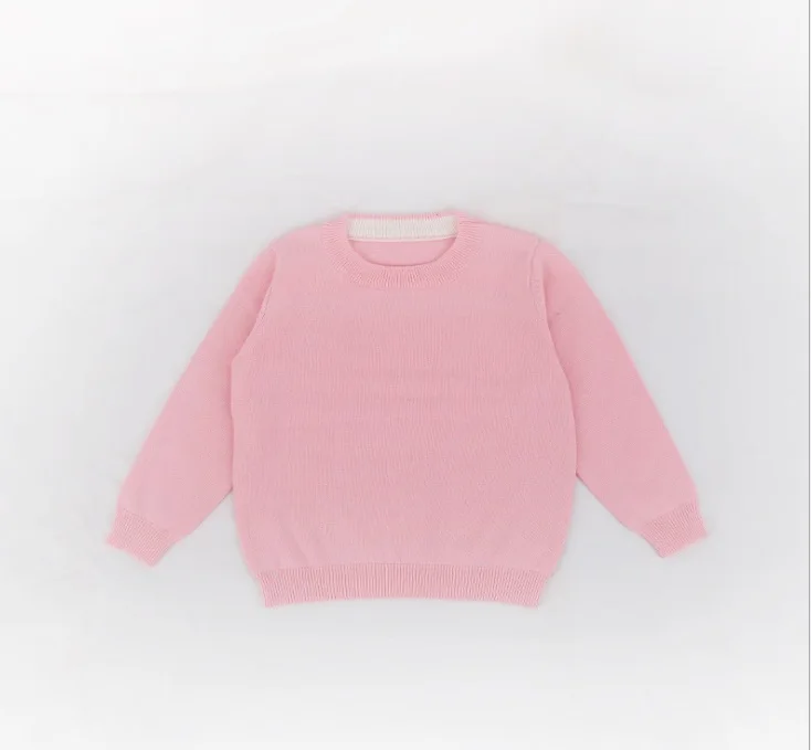 pink 2 Зимние желтые и красные свитера для мальчиков и девочек детский хлопковый свитер вязаный детский пуловер Одежда для маленьких мальчиков - Цвет: pink 2