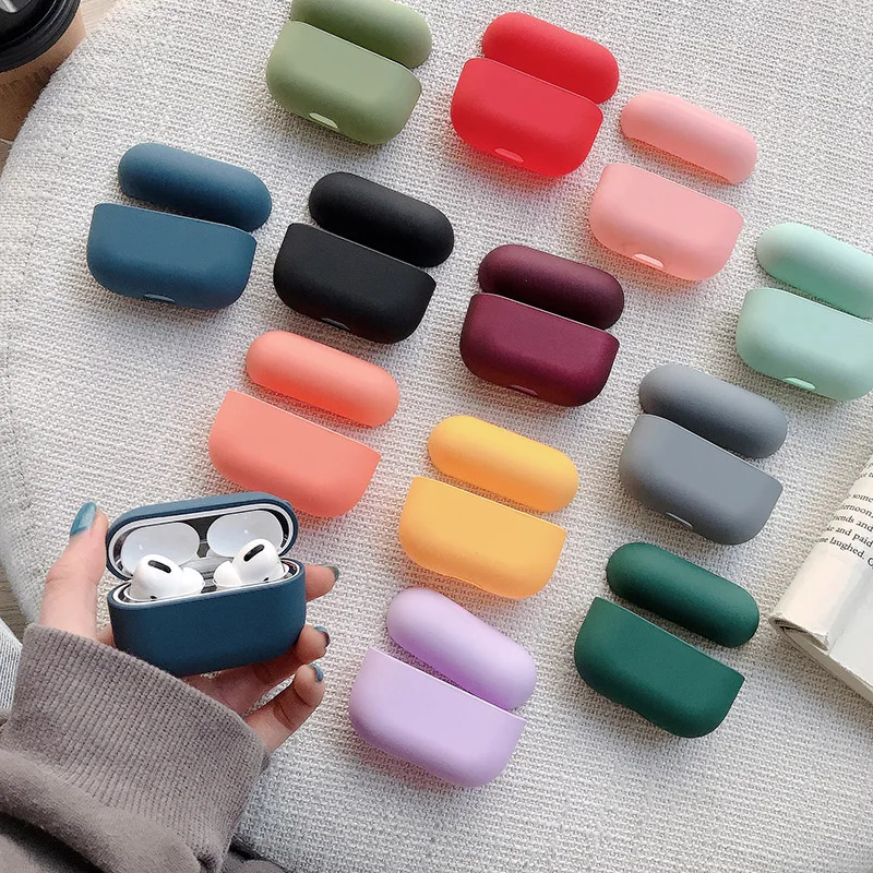 Bluetooth гарнитура чехол для apple airpods pro Чехол яркие цвета беспроводные наушники простой силиконовый чехол для airpods 3
