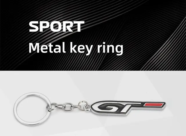 Car Keychain GT Key Chain Ring for Peugeot GT RCZ307 407 207 1007