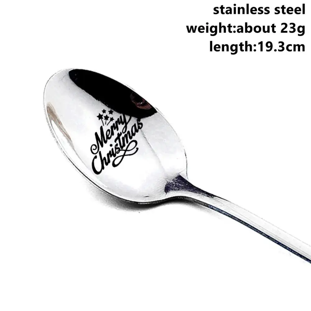 Xmas Spoon 4 Taoup 3 шт. веселые рождественские наклейки для ногтей, рождественские украшения для дома, рождественские украшения Noel, рождественские наклейки с Санта Клаусом, Navidad - Цвет: Xmas Spoon 4