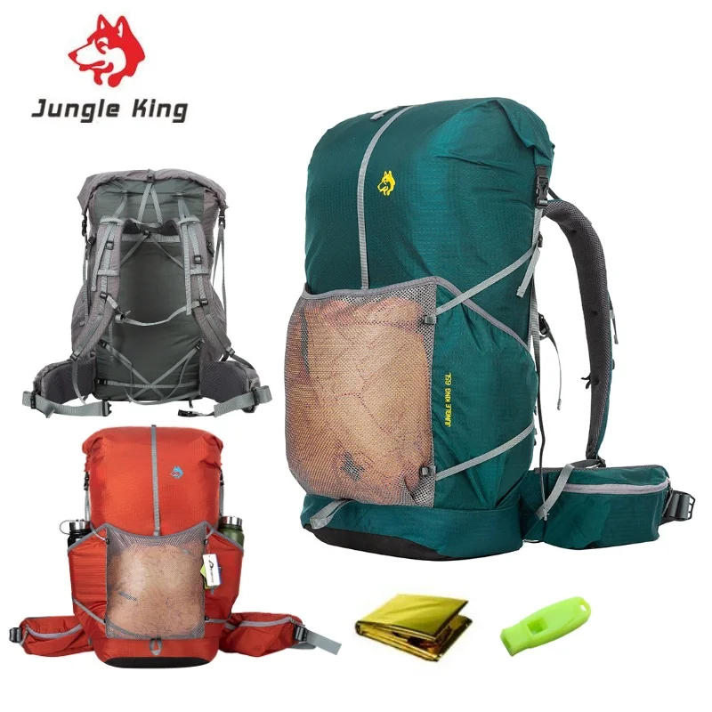 Jungle King Cy1040 Zaino Da Trekking Resistente All'Acqua Zaino Da Campeggio Leggero Zaino Da Alpinismo Da Viaggio Trekking Rucksacks65L