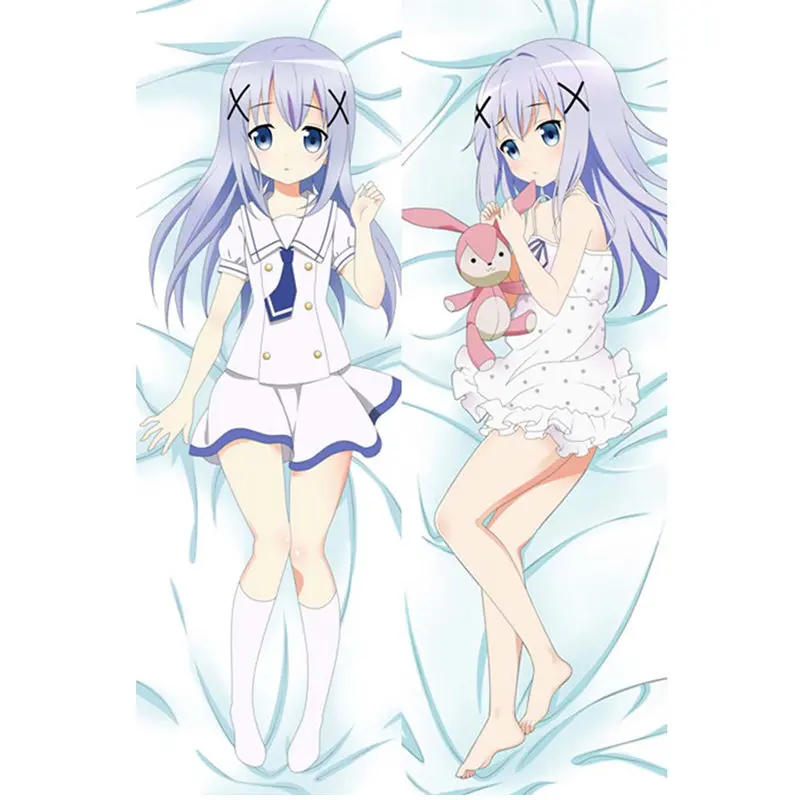 Peach skin Аниме Go chuumon wa Усаги desuka? Чудесные вечерние накидки на подушки Чехол сексуальная девушка 3D двухсторонняя кровать обниматься тела Чехол GM01 - Цвет: Peach skin