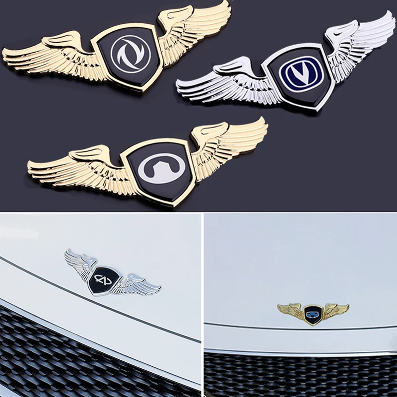 Авто Крышка Капота 3D наклейка для Geely Emgrand EC7 EC8 Changan CS95 CS55 BYD S6 Dongfeng Chery QQ сплав крыло