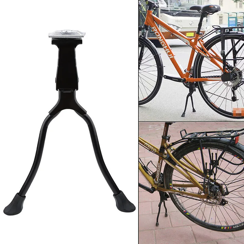 Новинка, лидер продаж, двухножная сторона, MTB, велосипедная подножка, парковочная стойка для горного велосипеда, прочная черная опора, боковая подножка, подставка для ног