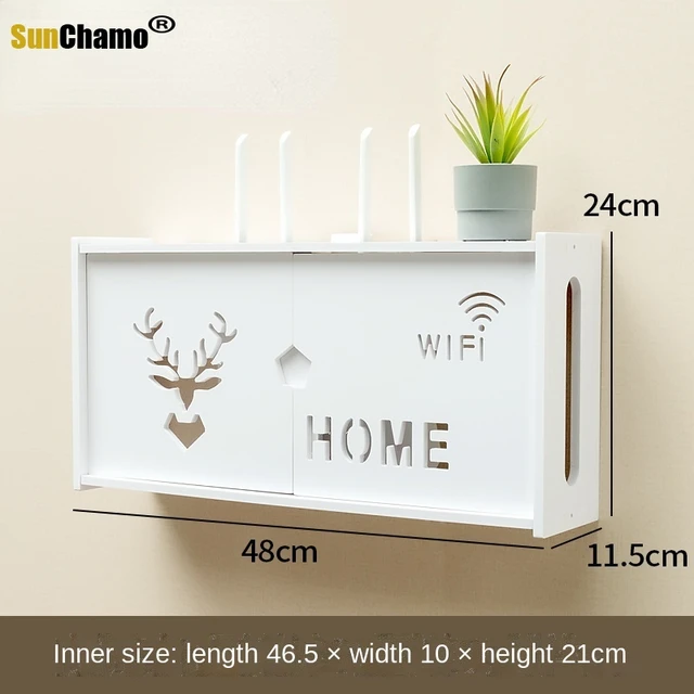 Caja de almacenamiento para enrutador inalámbrico, caja de blindaje de pared,  WiFi - AliExpress