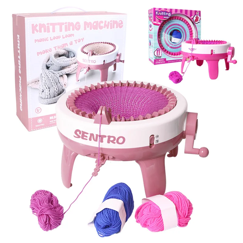 

40-Pin Large Size Hand-cranking to Knit Machine Wool Weaving Machine Parent And Child Toy DIY Woven Wool Machine Morandi Series