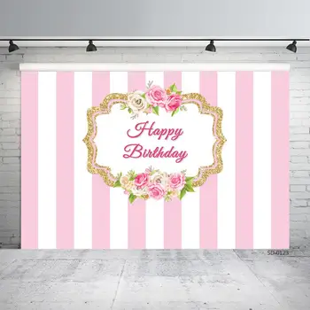 

Flower Curtain Floral Custom Name Birthday Party Banner Background Baby Shower Child Girl Photography Backdrop Photo Studio Prop
