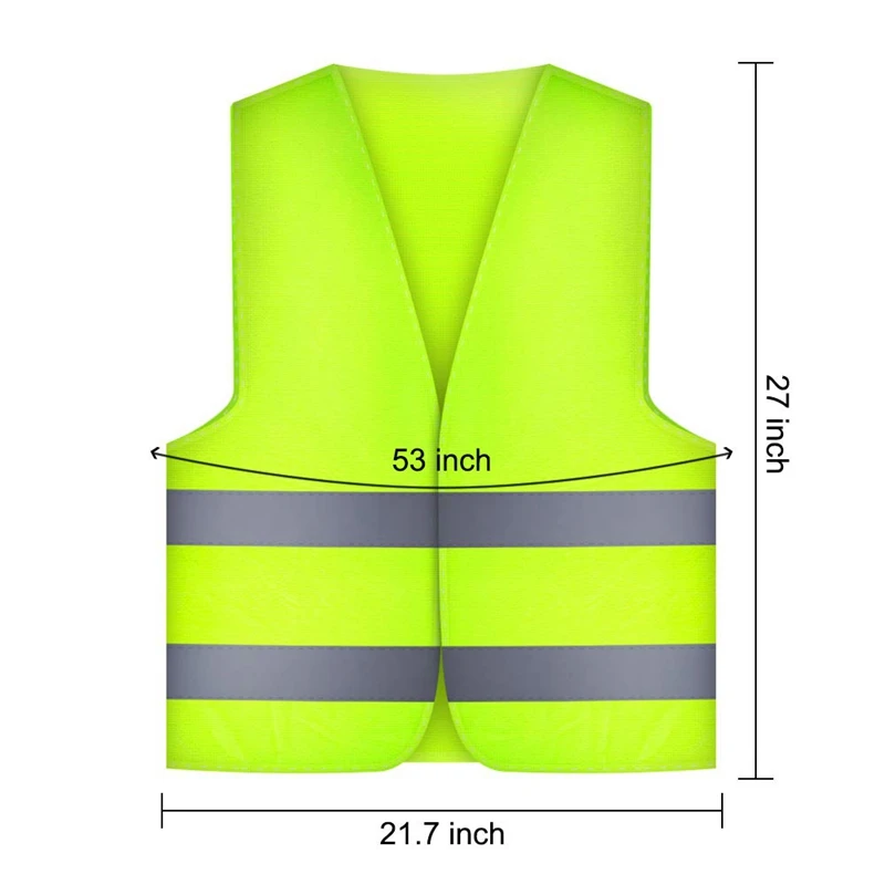 4 Pcs. Safety Vests Car Puncture Vest Safety Vest, Safety Warning Vest En 471 with 360 Degree Reflective Stripes and Buckle, Sta