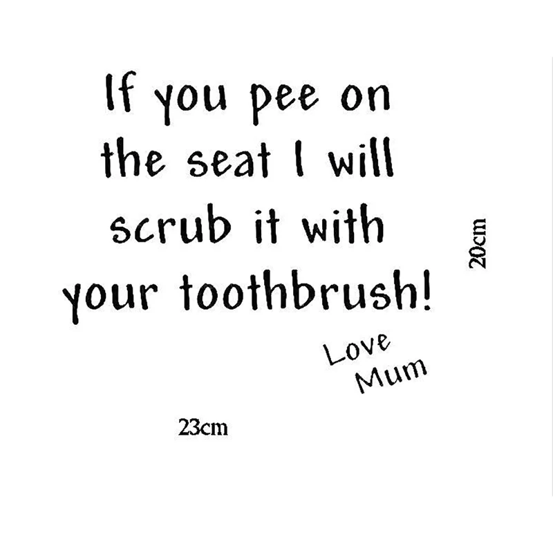 2020 IF YOU PEE ON THE SEAT Funny Toilet lid wall stickers Removable Unique Decals Decoration Creative Washing Room Decorations
