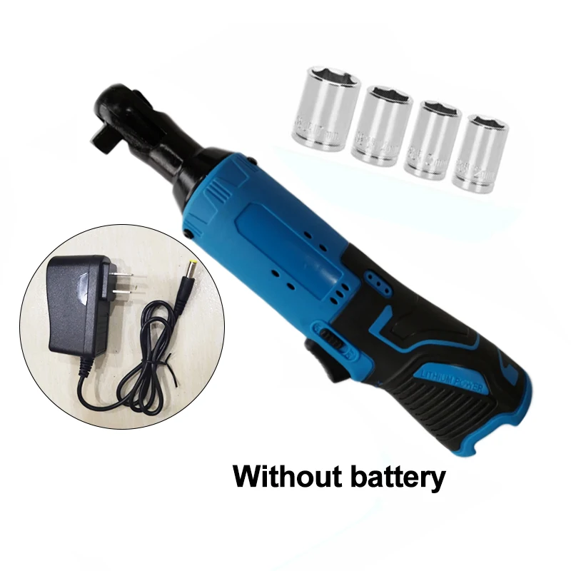 

Ratchet Wrench+Charger +Socket 3/8 Inch Cordless Electric Ratchet Kit US Plug