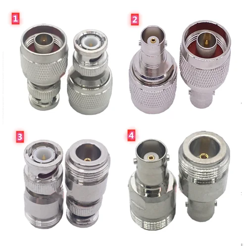 Adaptador N a BNC macho y hembra Jack conectores Coaxial RF al por mayor, 2 uds.
