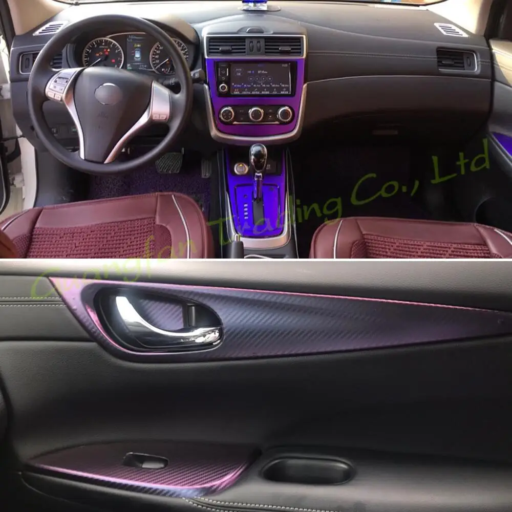 

Для Nissan TIIDA 2016-2021 автомобильный Стайлинг 3D/5D углеродное волокно Автомобильный интерьер центральная консоль цветные молдинговые наклейки