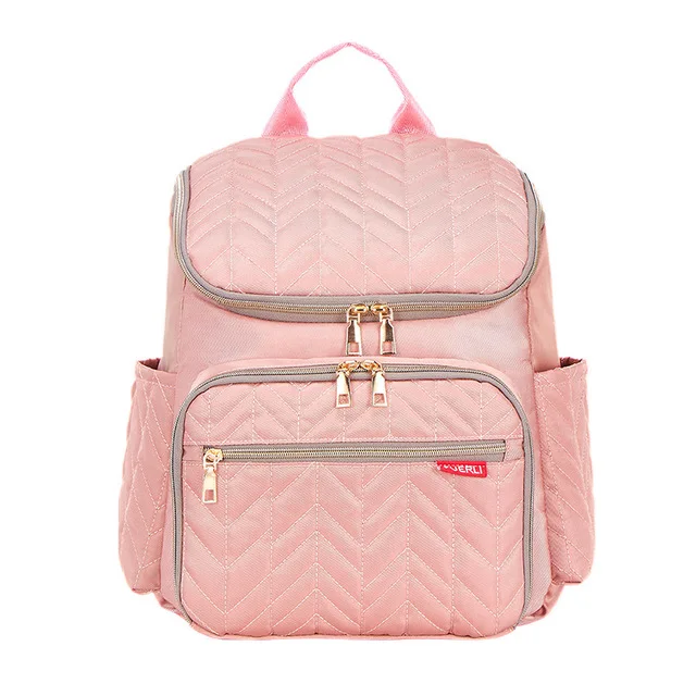 Сумка для подгузников для мамы, рюкзак для подгузников для мамы, коляска для мамы, органайзер для ухода за ребенком - Цвет: pink gold