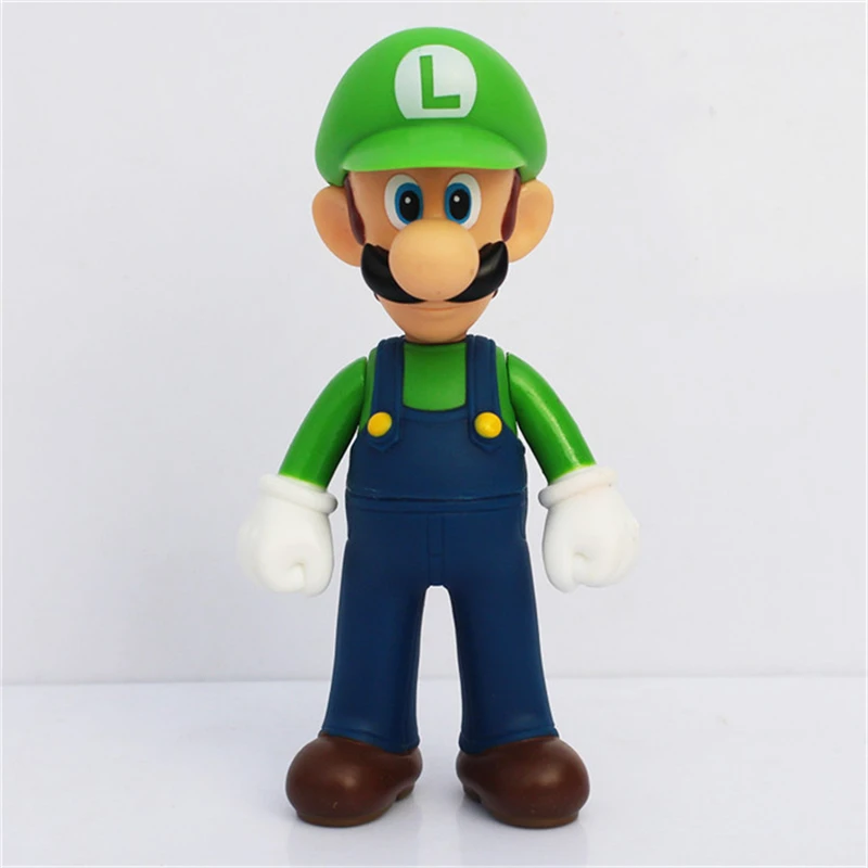 13 см Супер Марио Бросс Луиджи ПВХ Фигурки игрушки для детей вечерние подарки на день рождения - Цвет: Luigi