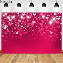 

Mocsicka Valentine's Day Photography Background Love Sparkling Decoration Props Bridal Shower Photo Backdrop Studio