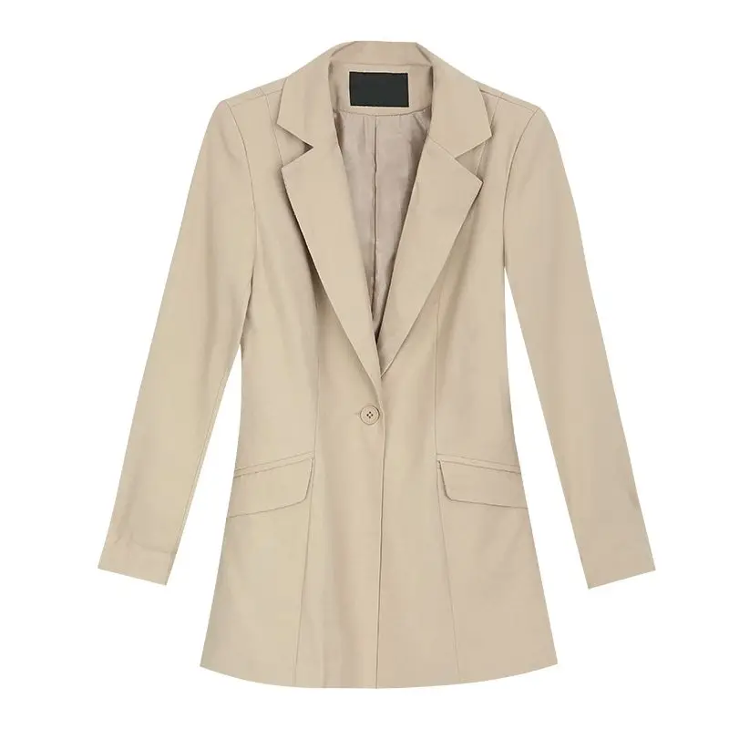 Новинка, блейзер для женщин, блейзеры весна-осень, женские куртки с длинными рукавами, приталенное пальто, Feminino
