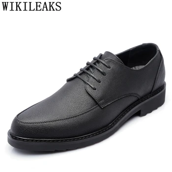 

Office Shoes Men Classic Brown Dress Elevator Shoes For Men Coiffeur Wedding Dress Formal Shoes Men Elegant Evening Dress Buty
