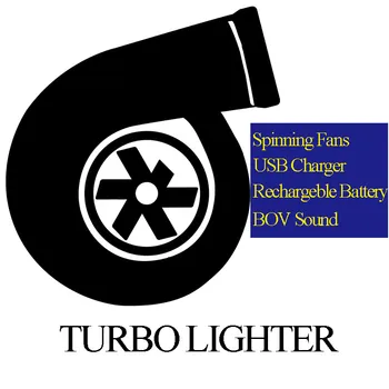 

Cigarette Lighter USB Rechargeble Battery BOV Sound Spining Fans JDM Car Auto w/Box