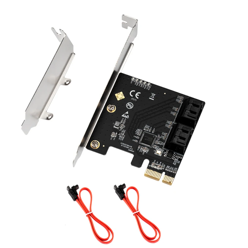 

ЧИА горно-4 Порты и разъёмы SATA Riser Card SATA III 3,0 6 Гбит/с контроллера карты мини PCIe 3,0x1 карты расширения + низкий профиль кронштейн SATA кабель