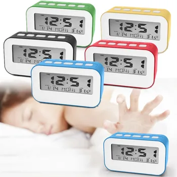 

Mini Alarm Clock With Snooze Function Weather Forecast Night Light Adjustable Alarm Music Sounds Backlight Display 40% off