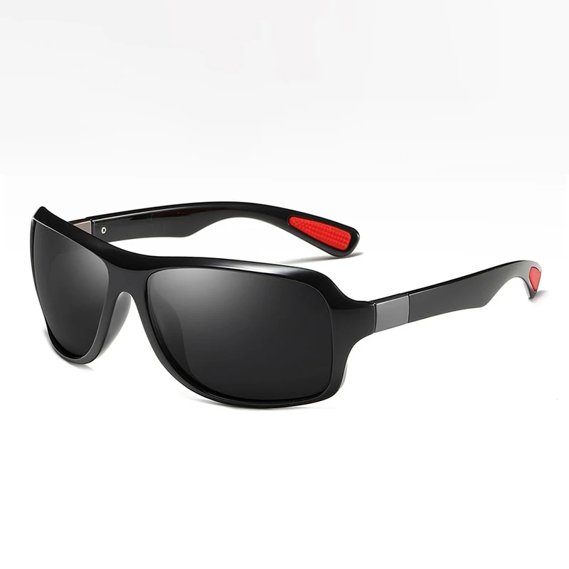 C1 bright black grey HBK, спортивные, ветрозащитные, поляризационные солнцезащитные очки для мужчин и женщин, прямоугольная, для езды на велосипеде, вождения, рыбалки - Цвет линз: C1 bright black grey
