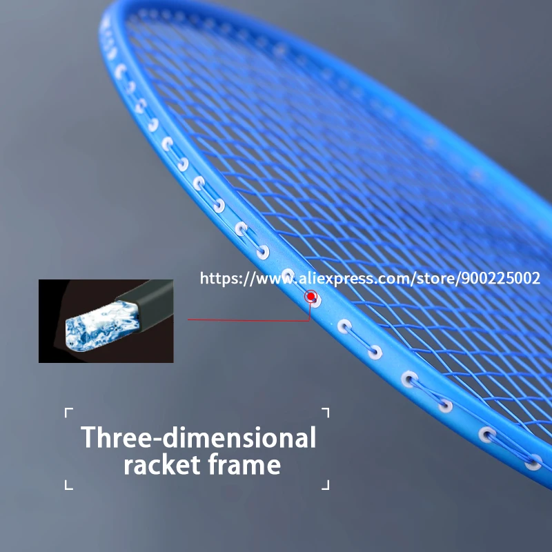 Utralight 6U 72G Full Carbon Fiber Badminton Rackets Professonal Training Strung Racquet With Bags G4 22-28LBS Padel Sports