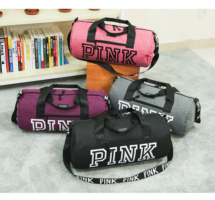 Розовые спортивные сумки с буквенным принтом для тренировок, сумка для фитнеса, путешествий, спортивная сумка для спорта на открытом воздухе, для плавания, для женщин, сухая, влажная, Gymtas, для йоги, для женщин