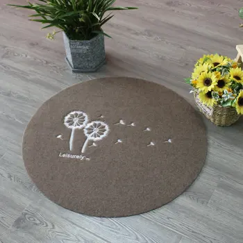 

1 Pcs Floor Mat Round Carpet Anti-slip Printing for Home Bathroom Kitchen Entrance TB Sale
