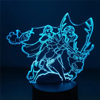 

Disney 3d Night Light LED Lamp Frozen Anime Elsa Home Decoration Lampara Bedroom Decor Creative Lighting Girl Kids Gift For Xmas